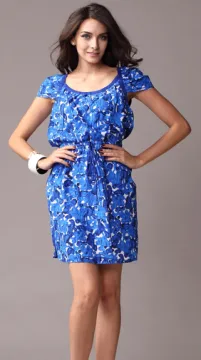 Pretty Steps 2016 New Dress Cap Sleeve Women Clothing Women Wear Elegant Ladies Casual Floral Printed Dress