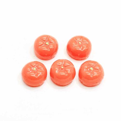 Artificial Orange Shaped Resin Cabochon Handmade Craftwork Decoration Beads Charms Kids DIY Toy Ornaments Spacer