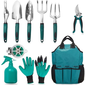 Mini 9-Piece Classic Steel Garden Tool Set for Home and Nursery Use