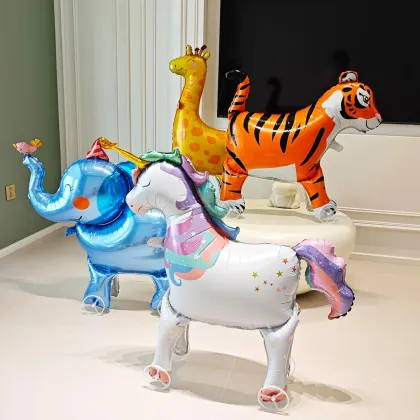 Walking elephant foil balloon