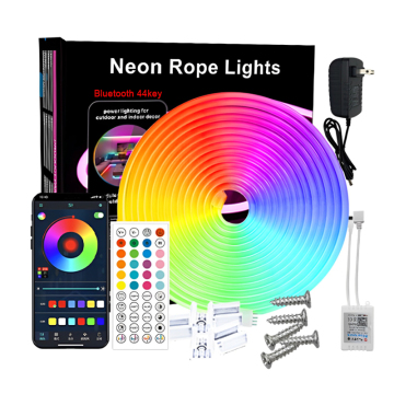 LEDEAST HX-B09 24V RGB 44キーBLEリモートコントロールシリコーンLEDネオンライトベッドルームの雰囲気