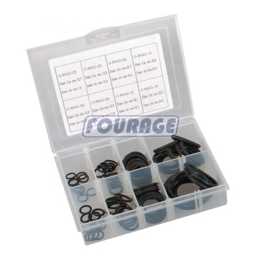 NBR Rubber ORB O-Ring Seal Kits AN3 to AN16 Assortment Box for AN Fitting Adapters