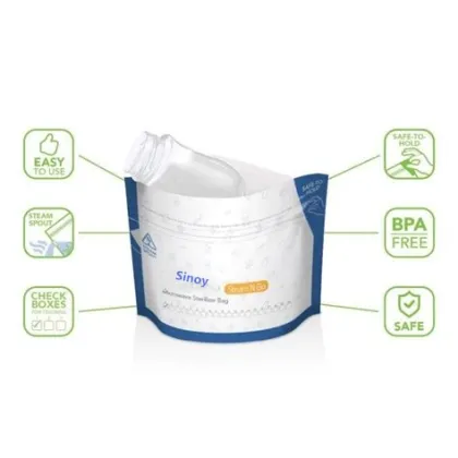 easy clean plastic microwave steam sterilizer bag for bottles