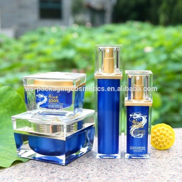 Factory Of Aina Vacuum Square Acrylic Luxury Face Care Jar Bottle