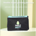 double zipper printed design large capacity portable pen case