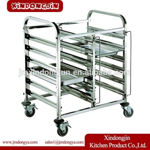 TR2-6A GN 1/1 stainless steel food tray trolley,bakery bread tray trolley