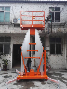 Mobile Electric Aluminum Lifting Platform Two Masts