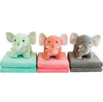 2-in-1 Plush Toy Elephant Pillow and Blanket Cover