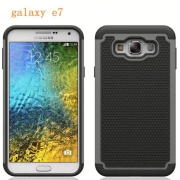 Silikon hibrida dan penutup belakang PC keras untuk Samsung Galaxy E7