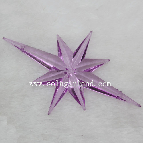 Sparking Acrylic Star Stub Bead Pendants for Christmas Tree Décor