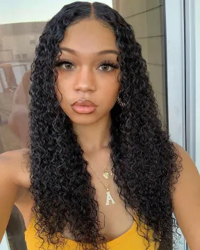 Headband Wigs Top Virgin Kinky Curly 150% Density Natural Color Human Hair For Black Women Machine Made Wig Wholesale Vendors