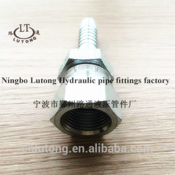 swaged hydraulic pipe fittings zinc plate high pressure JIS METRIC FEMALE 60 DEGREE CONE SEAT DOUBLE HEXAGON
