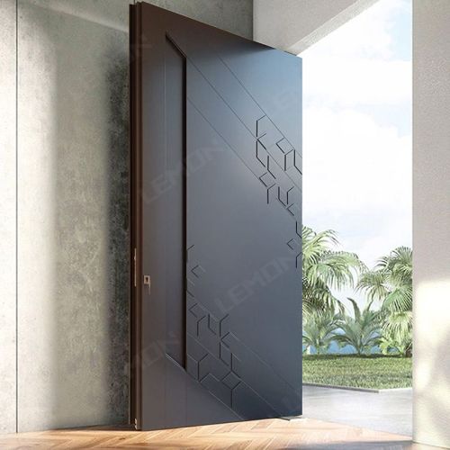 Italian design stainless steel entrance pivot front door