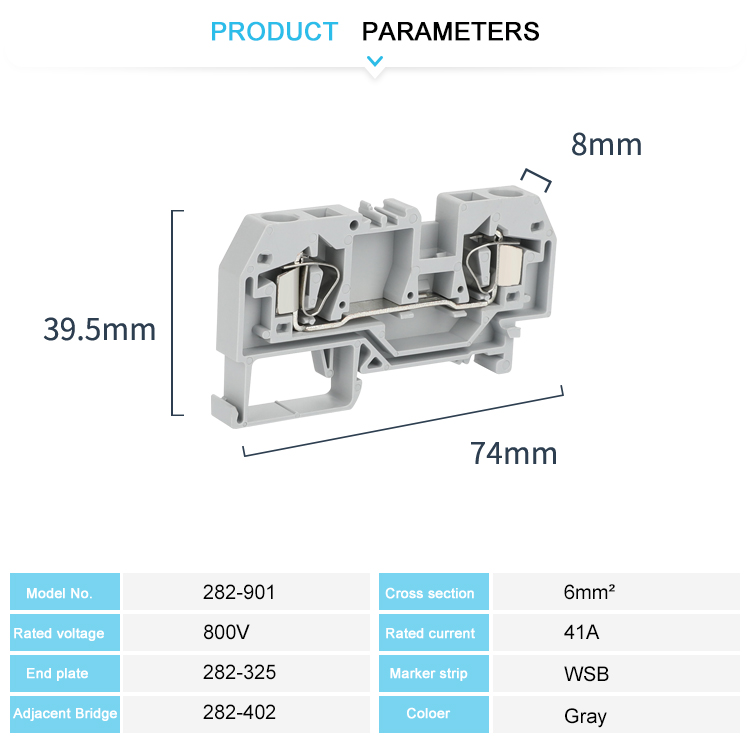 spring clamp termianl din mount