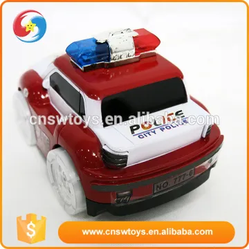 Promotional plastic kids battery police small model cars with sounds & light