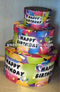 birthday cake round paper box