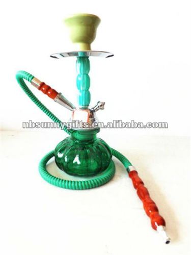 2012 Low price green beautiful shisha Arabian shisha hookah crystal Acrylic Iron 6011