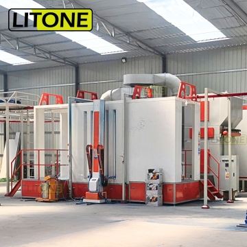 Cabina di vernice per rivestimento in polvere semi-automatico
