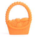 Muestra de promoción gratuita Basket Basket Design BPA gratis Silicone Baby Teether