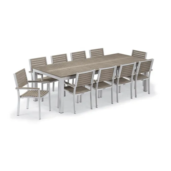 Metal Aluminum Garden Hotel Outdoor Dining Table and Chair Set
