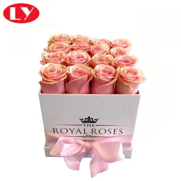Custom Cube Square Flower Gift Boxes with Lids