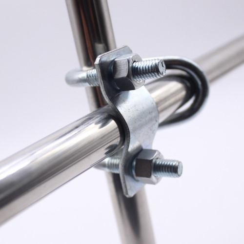 Title: Double U Bolt Pipe Clamp / Galvanized Pipe Clamp - Secure Your Pipes Today!