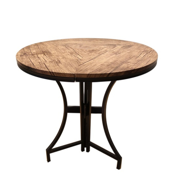 Space-Saving Wooden Round Folding Dining Table for Restaurant Kitchens from Chinese Supplier