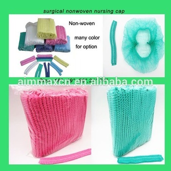 OEM service white/green/blue/pink/yellow head cover or hair net