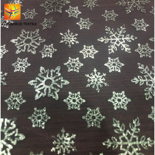 Nice snowflower pattern mesh fabric