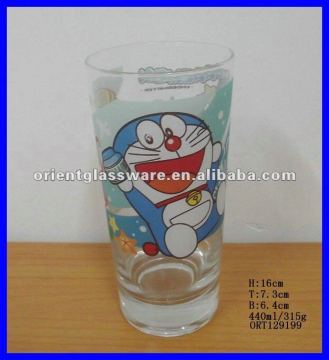 decal cartoon drinking glass cup