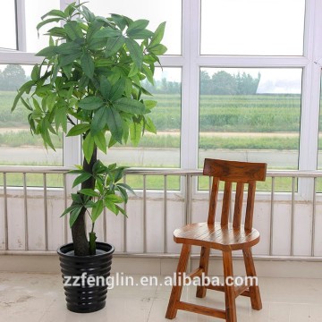 two heads silk cheap wholesale artificial money tree plant for indoor decoration