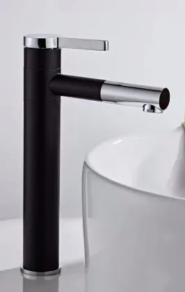 Rotatable Spout White and Gold Body Counter Basin Faucet