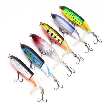 Weihai 9cm 13g Whopper Poppers: 3D Eyes Fishing Lure with Soft Rotating Tail