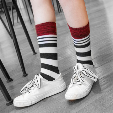 high-top thick white stockings men's boneless socks