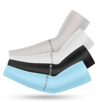 Ice Silk Sports Cycling Arm Sleeves for UV Protection in Summer