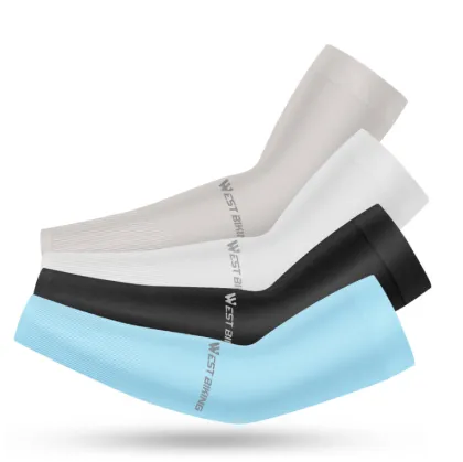 Ice Silk Sports Cycling Arm Sleeves for UV Protection in Summer