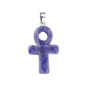 Lapis Lazuli Handmade Craved Ankh Pendant (20x30mm) for DIY Making Jewelry Necklace