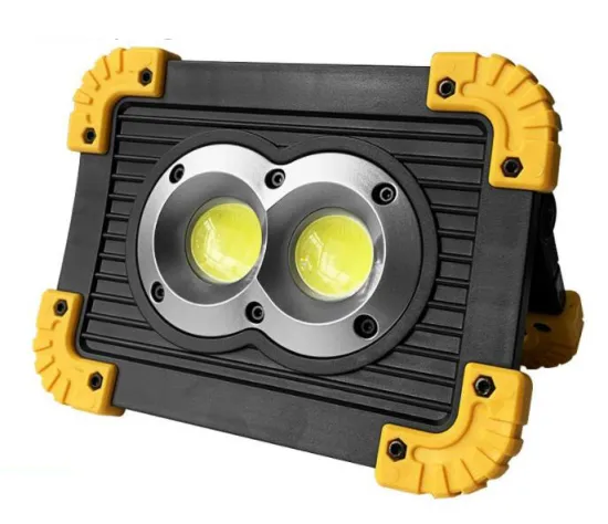Super Bright 1000 Lumen Portable LED Spotlight: USB Rechargeable with 18650 Battery and COB Work Lights