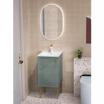 Modern 24 Inch Floor Standing Wash Basin Cabinet Bathroom Vanity with Sink