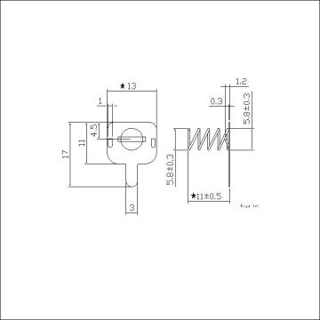 5# Cell Battery Contacts(Negative) 173D