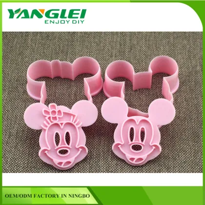 plastic mickey mouse shaped cookie cutter