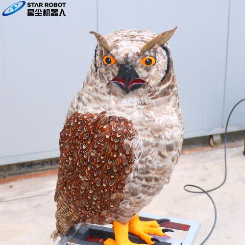 Burung Hantu Ukuran Kehidupan Animatronik untuk Taman Hiburan