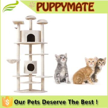 Adorable cat scratching post tree cat tree cat condo pet toy
