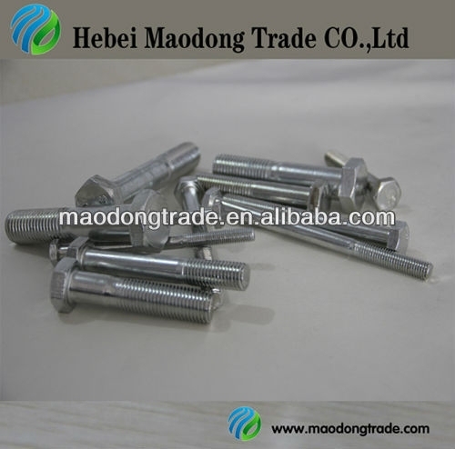 M12 zinc plated class 4.8/6.8/8.8 steel high strength hex bolts