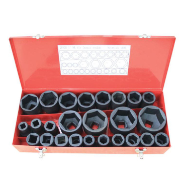 Professionele pneumatische toolset: uitgebreide configuratie inclusief diepe muur impact stubby bit socket set