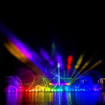 Grande fonte de laser ao ar livre