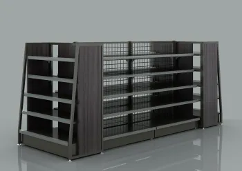 Supermarket Steel and Wooden Shelf