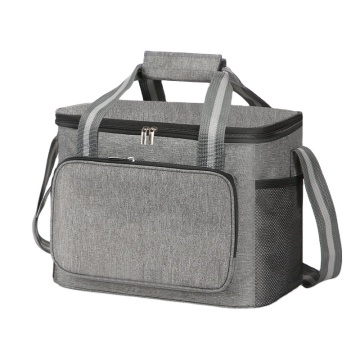Reusable Grey Insulated Lunch Bag for Food Delivery