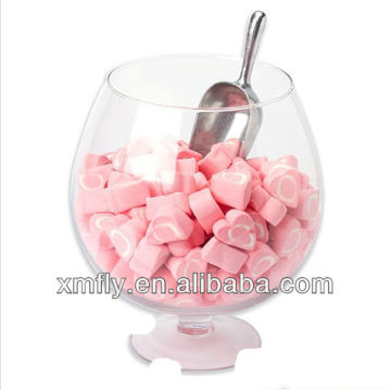 bulk promotional heart shape designed pink and white mixed heart shaped candy floss