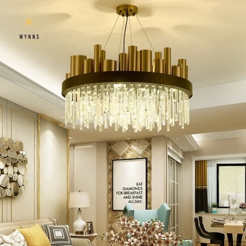 Luxurious K9 Crystal Chandelier Pendant Lamp with Dimmer LED Bulbs - Chinese Grade One for Hotel Living Room Decor